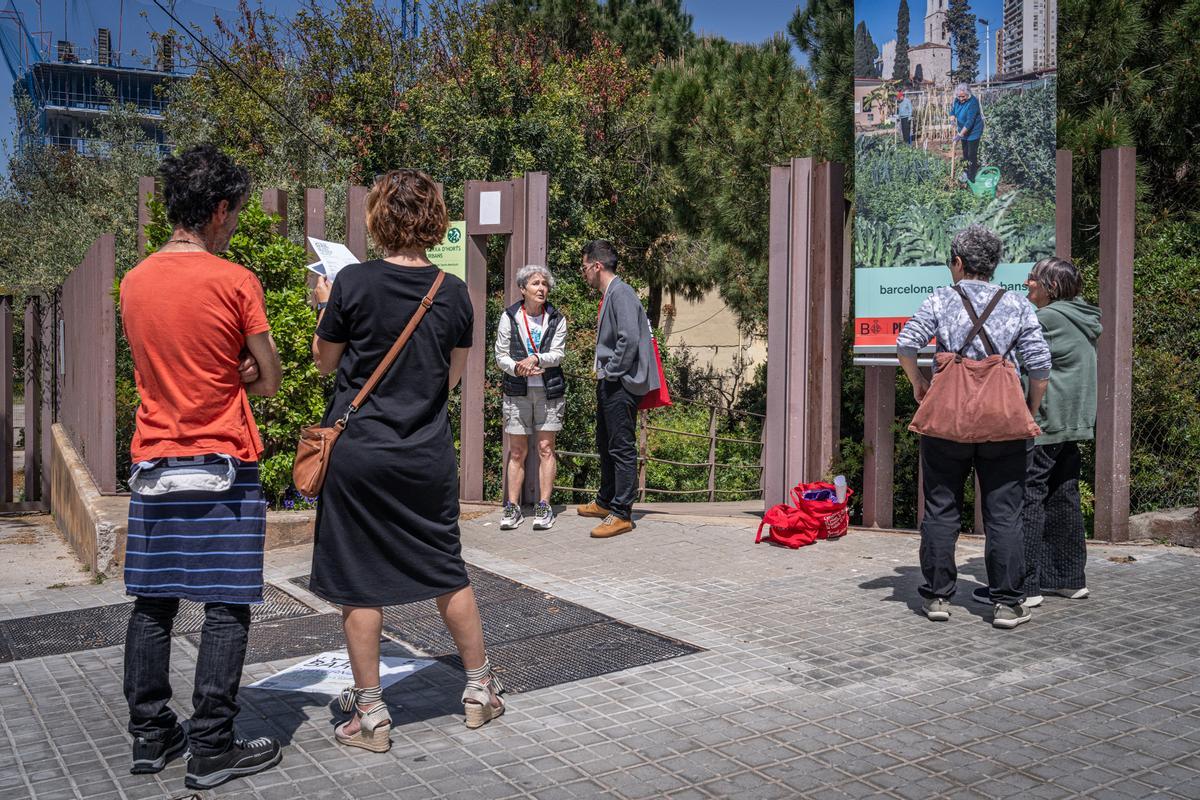 Masia Can Mestres y huerto urbano, uno de los espacios del Open Barri de Primavera en La Marina, que abre sus puertas dentro del Open House insólito en la Zona Franca.