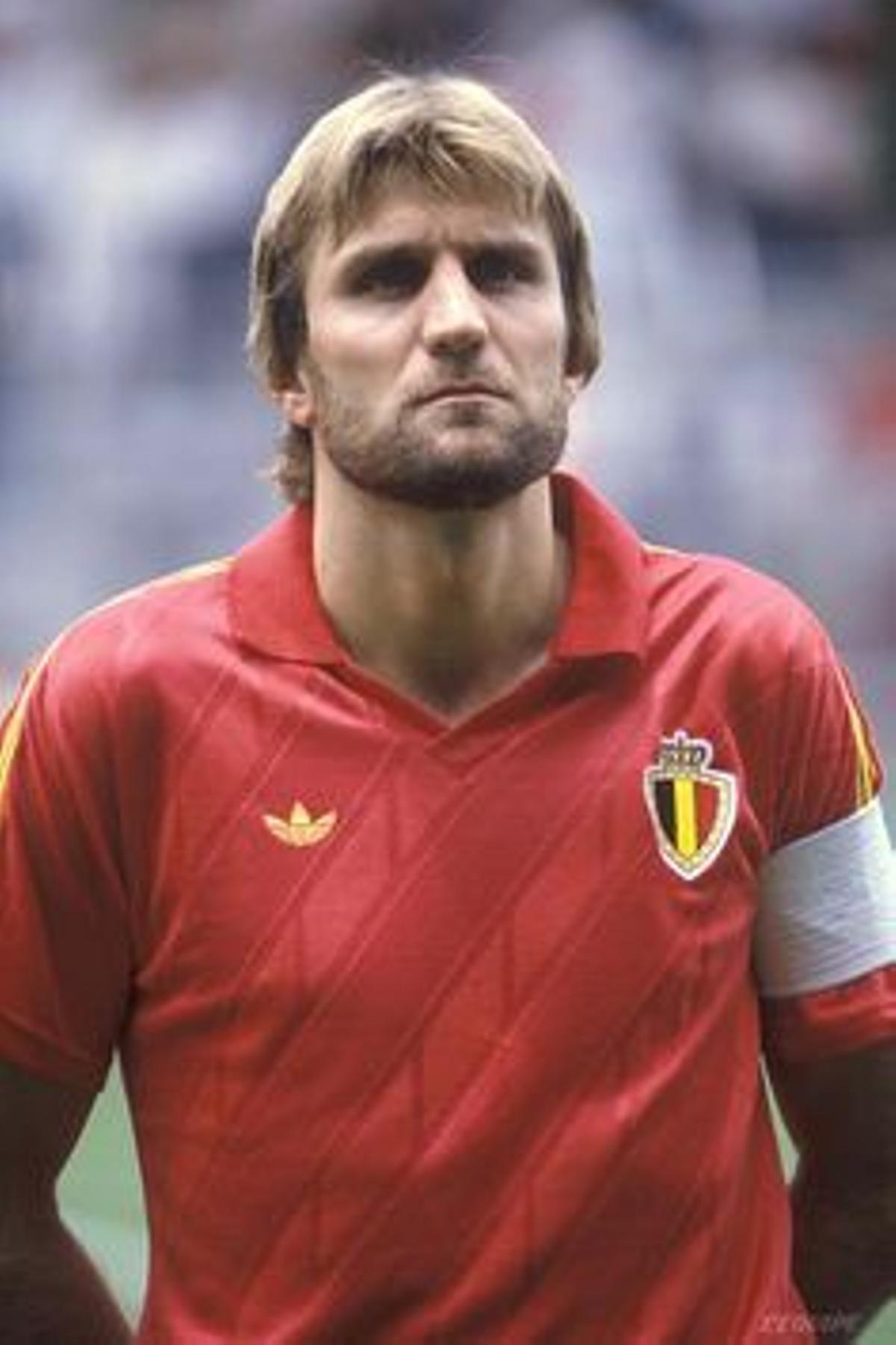 Ceulemans, en un partido con Bélgica