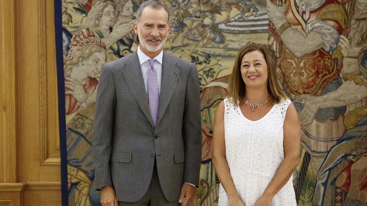 Francina Armengol se reúne con el rey Felipe VI