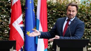 Luxembourg’s Prime Minister Xavier Bettel gestures at a news conference after his meeting with British Prime Minister Boris Johnson in Luxembourg, September 16, 2019. REUTERS/Yves Herman     TPX IMAGES OF THE DAY