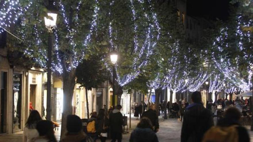 Enllumenat ornamental de Nadal a la Rambla, l&#039;any passat.