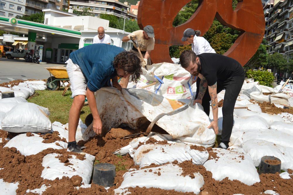 Berga viu immersa en els preparatius de la Diada