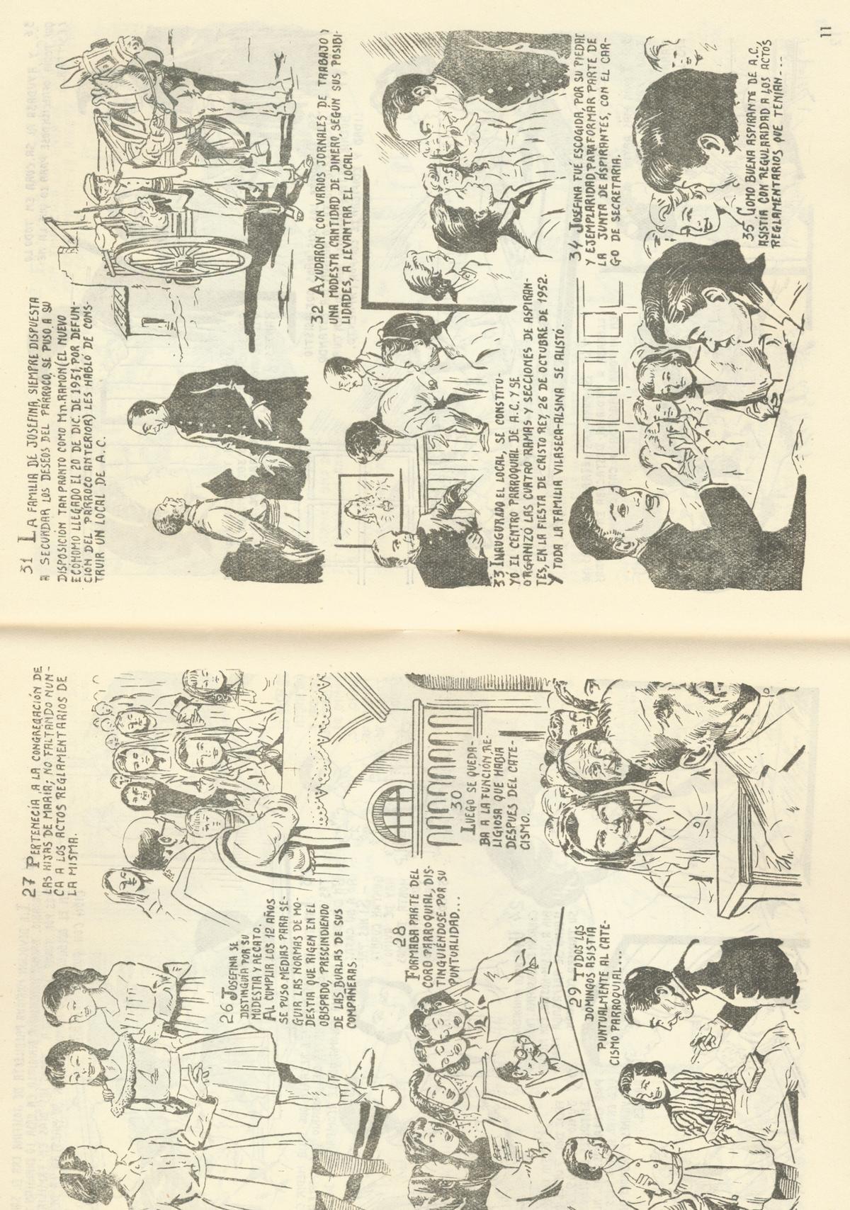 Pàgines interiors de la història gràfica publicada sobre Josefina Vilaseca