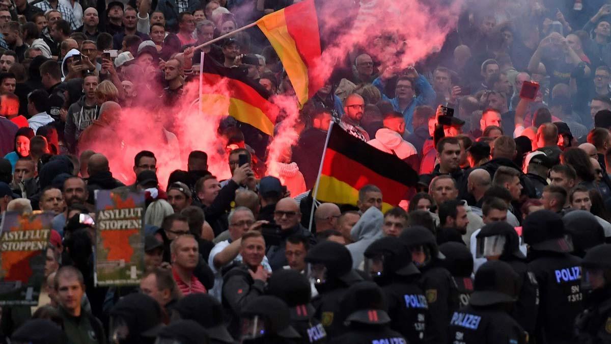 La ultraderecha toma las calles de Chemnitz