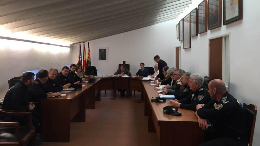 Una imagen de la reunión policial de ayer.