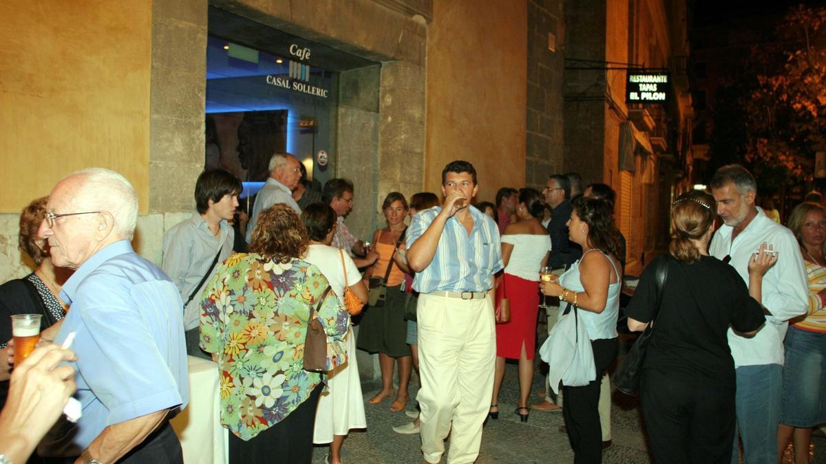 Inauguración del bar del Solleric, hace ya años