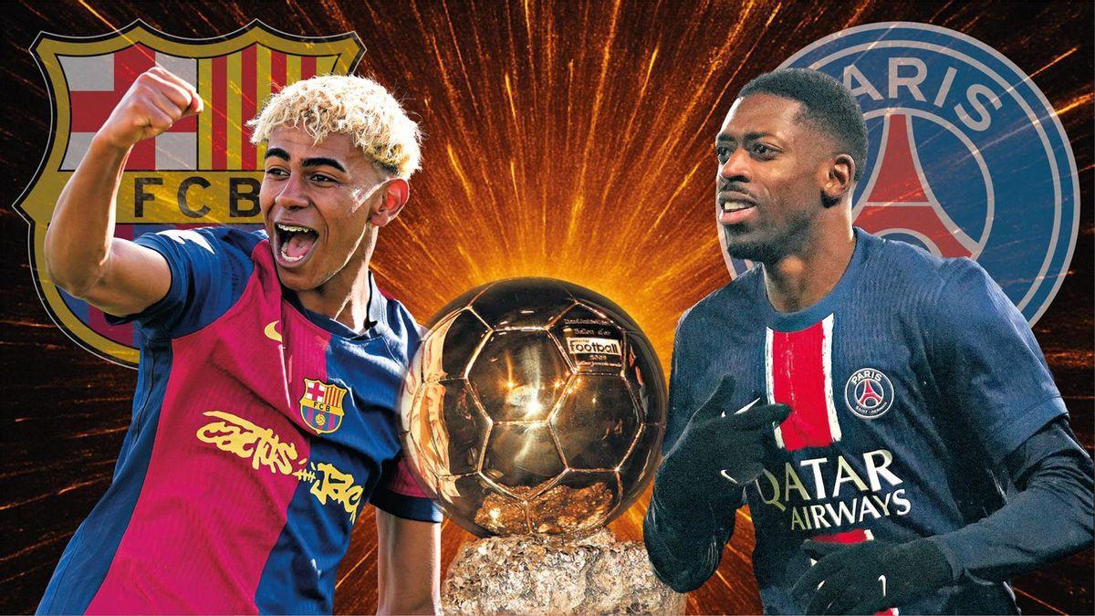 Lamine y Dembélé, los máximos favoritos a ganar el Balón de Oro 2025