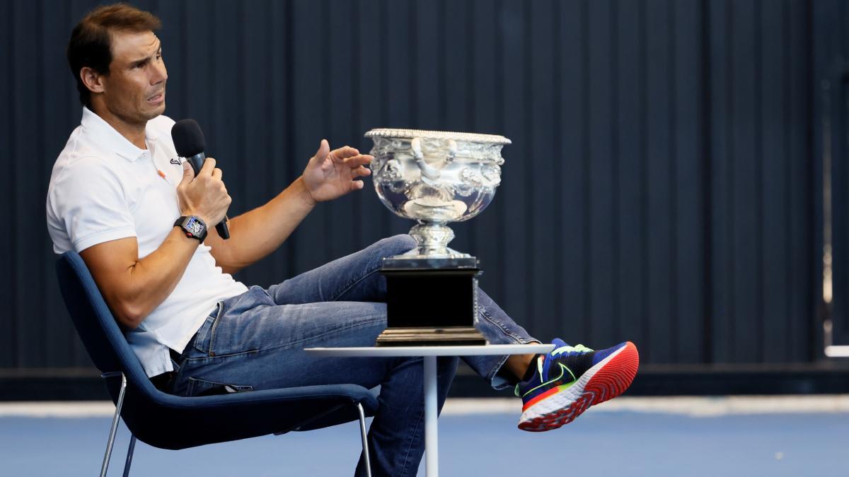 Rafa Nadal durante la rueda de prensa en Manacor