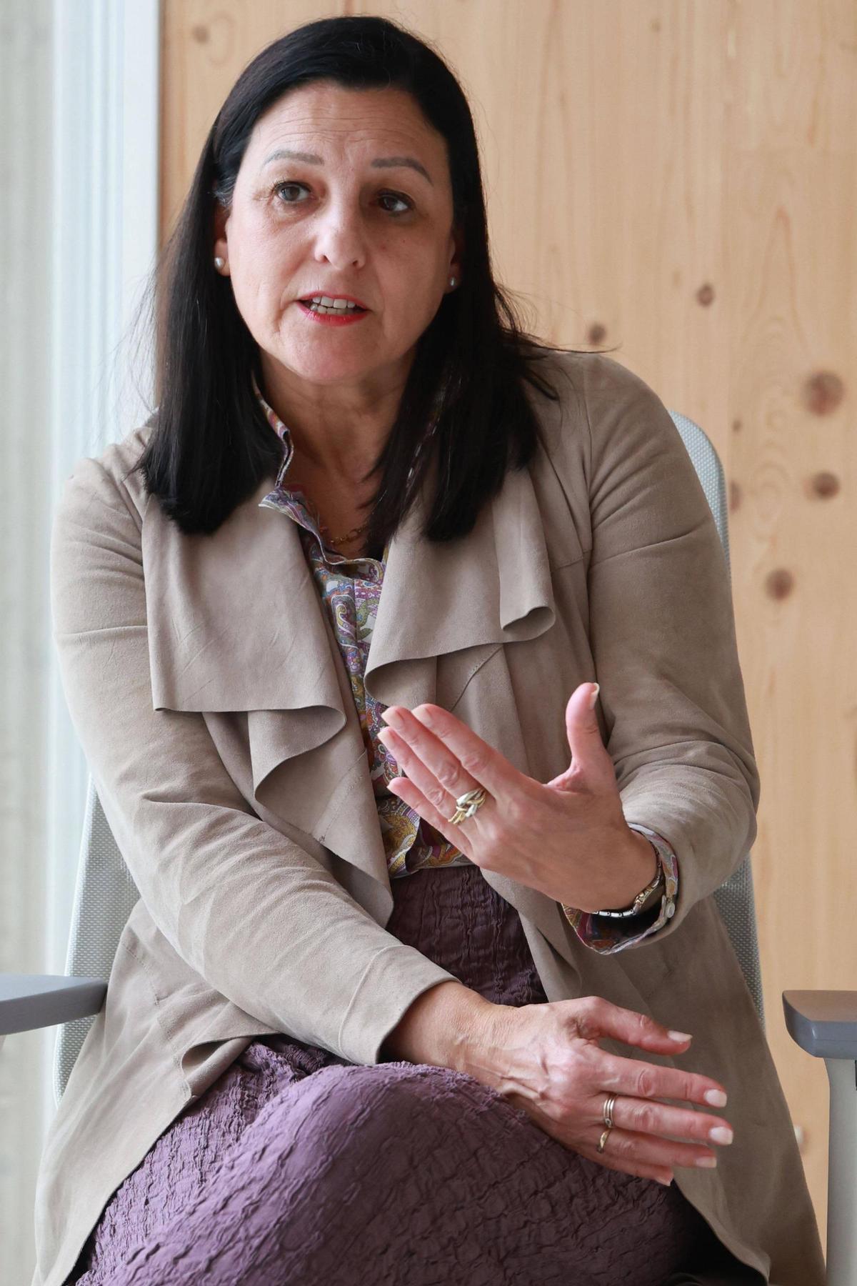 A candidata de H2040, durante a entrevista.