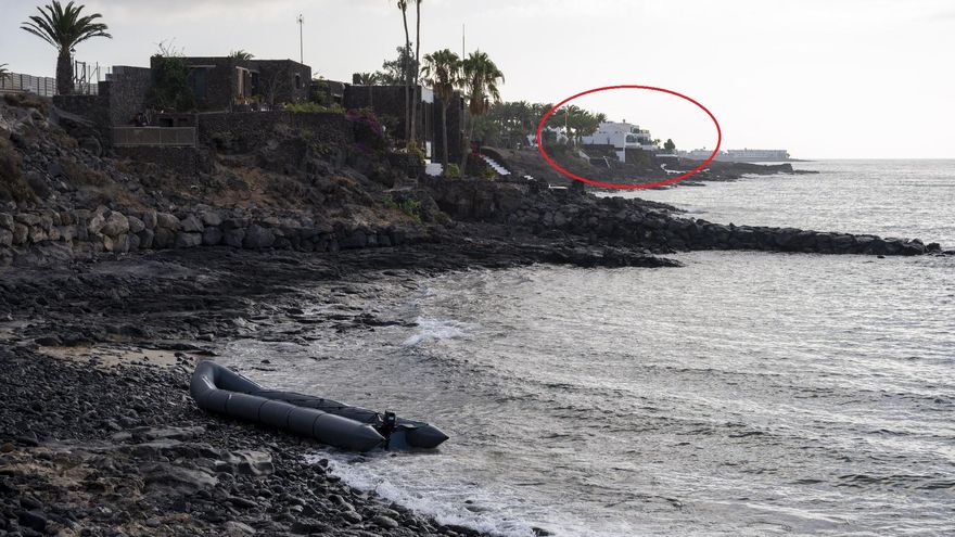 Una patera con 37 migrantes llega a escasos metros de la casa de Pedro Sánchez en Lanzarote