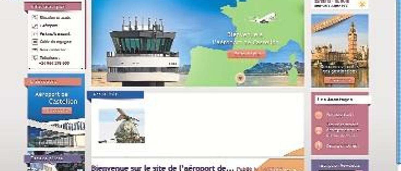 Imagen de la página web del aeropuerto de Castelló.