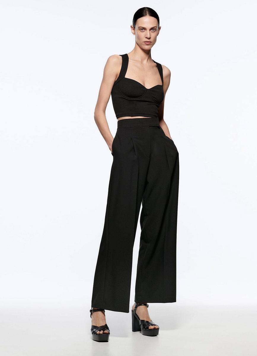 Pantalón 'overside' negro de Zara