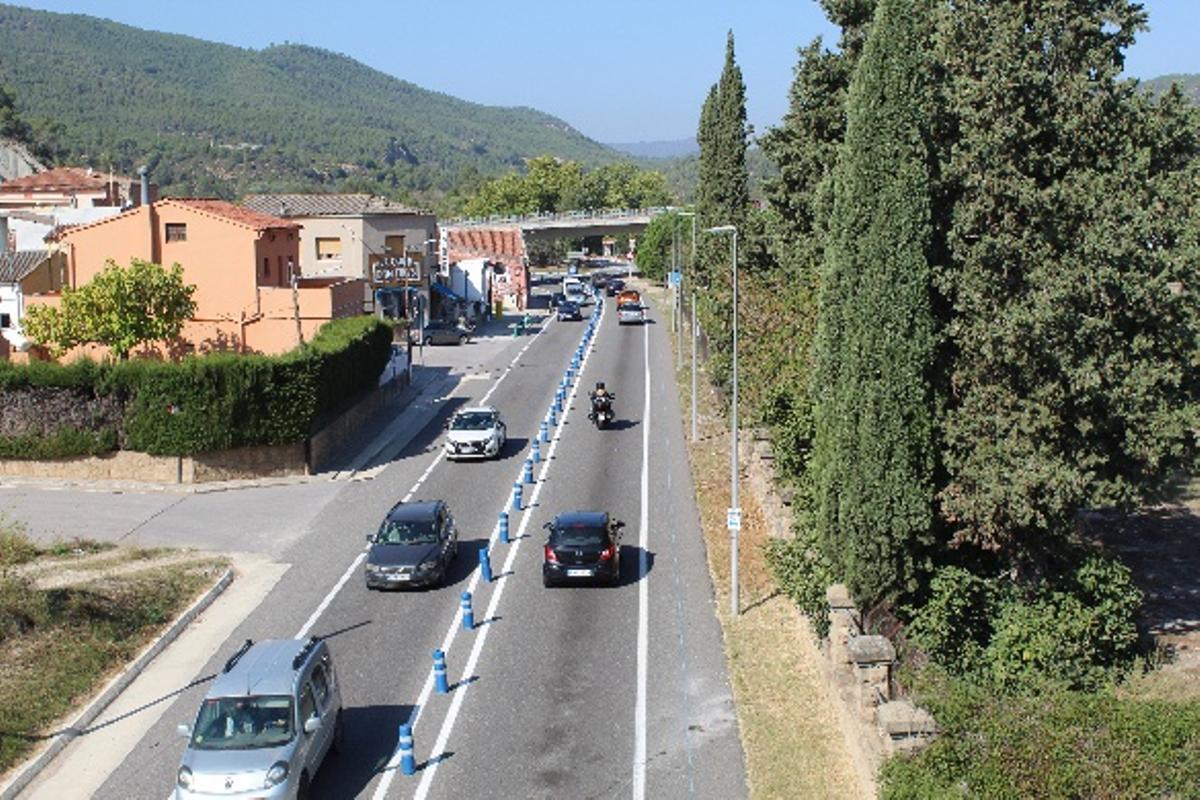 La C-55 al seu pas per Castellgalí