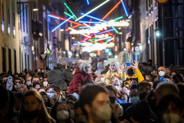 Encendido del alumbrado navideño en el casco de La Laguna