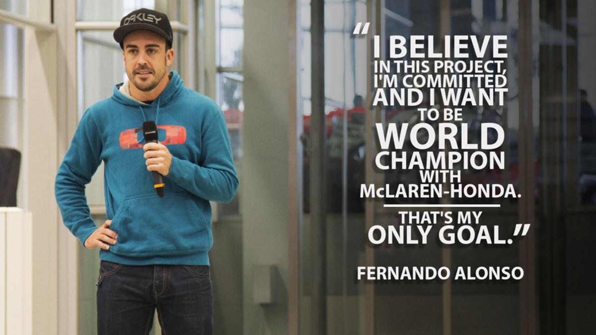 Fernando Alonso, en el tuit de McLaren