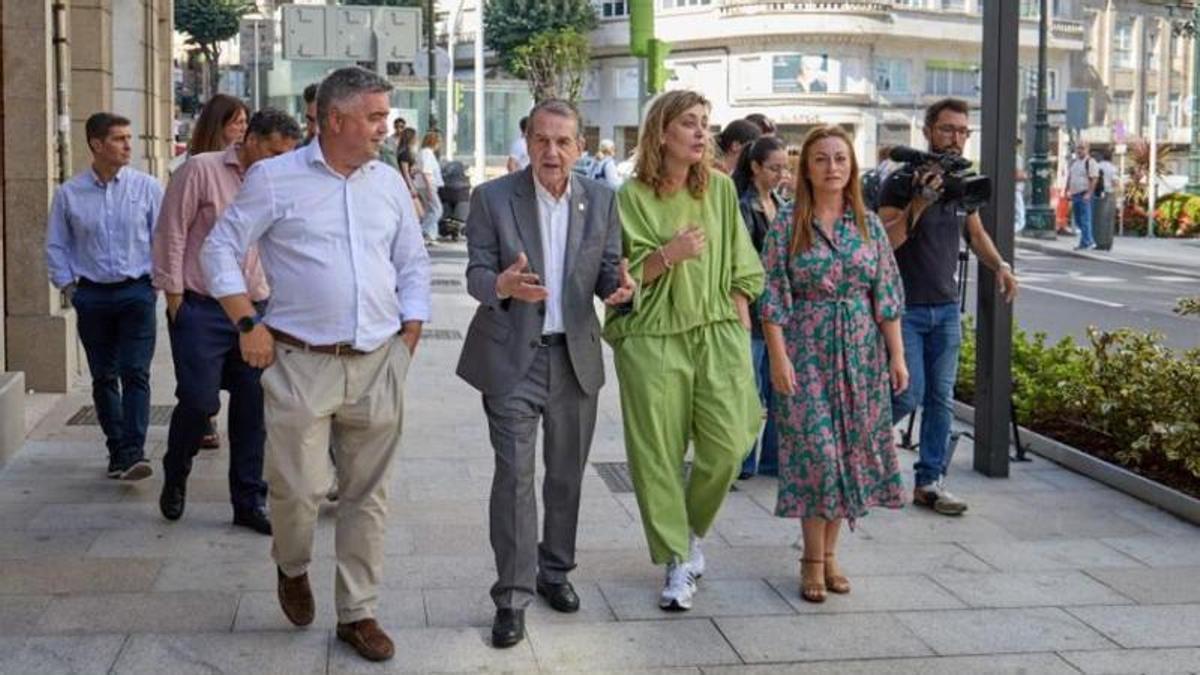 Caballero, esta mañana en la visita a la calle Lepanto.