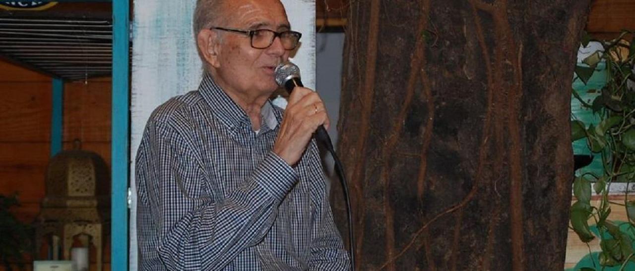Rafael Escribano, en un acto de homenaje recibido en 2019.