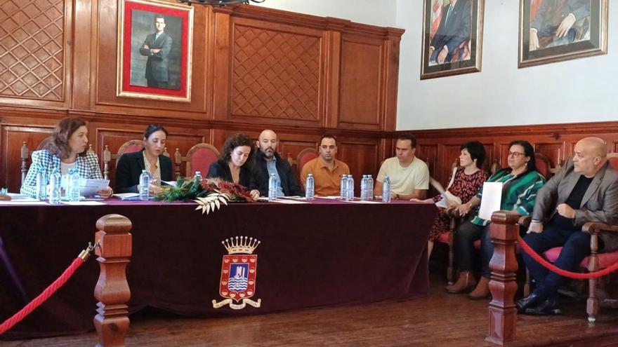 Un momento del pleno extraordinario celebrado ayer en el Ayuntamiento de San Sebastián de La Gomera. | | E.D.