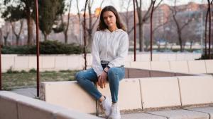 Lucía, paciente en remisión de linfoma de Hodgkin, en Madrid