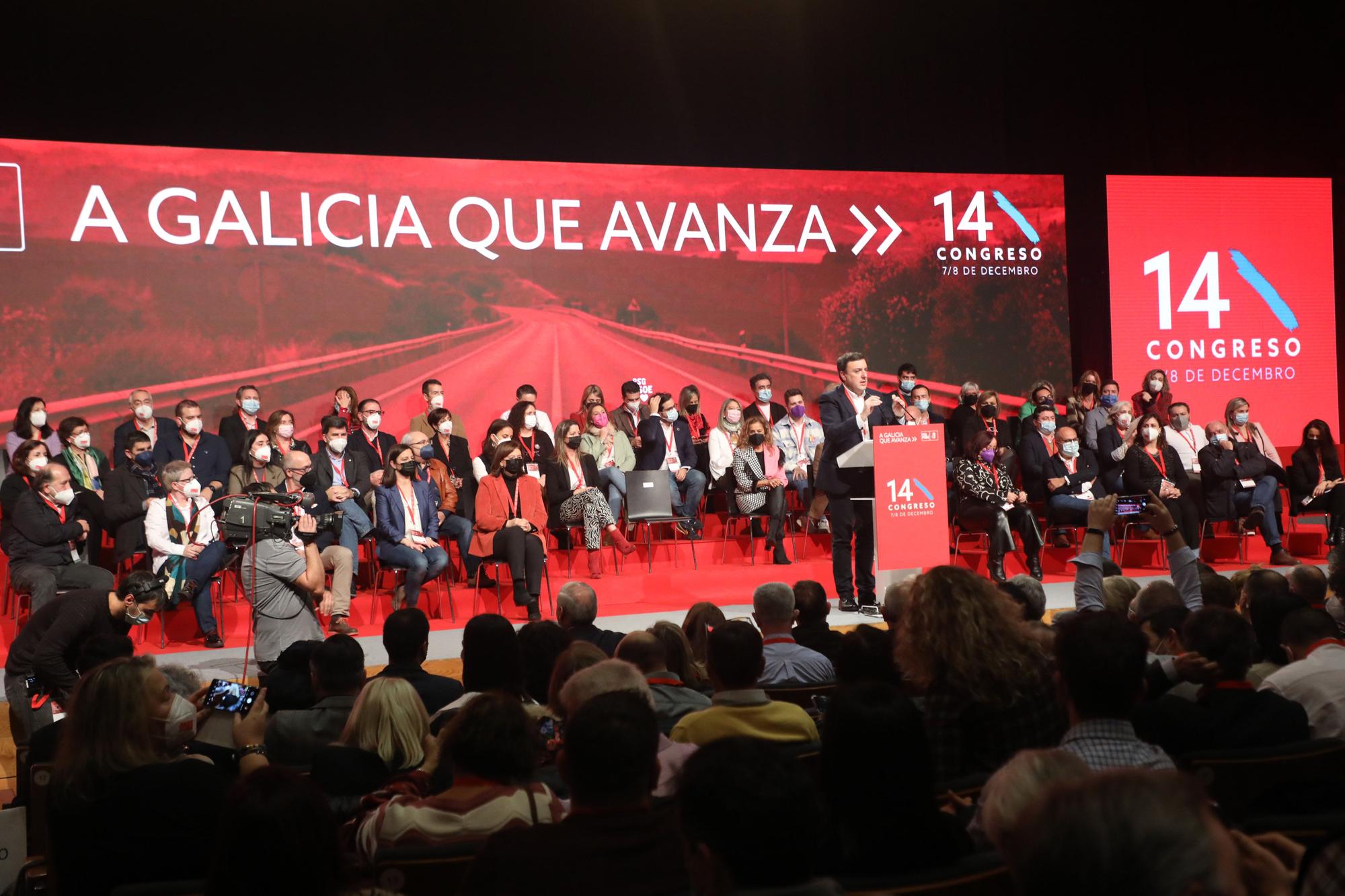 Pedro Sánchez clausura el congreso del PSdeG en Santiago