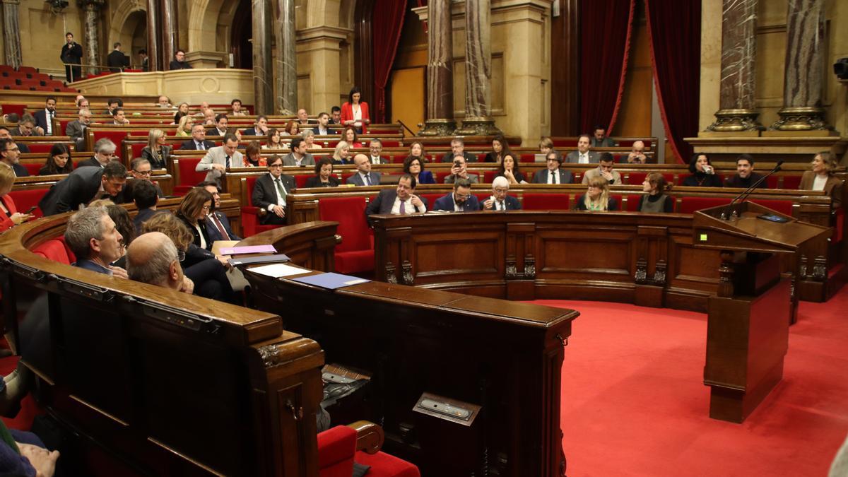 Imatge d'arxiu d'un ple del Parlament