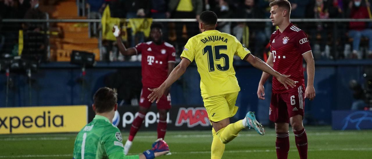 El gol de Arnaut Danjuma pone al Villarreal por delante en su eliminatoria de Champions contra el Bayern.