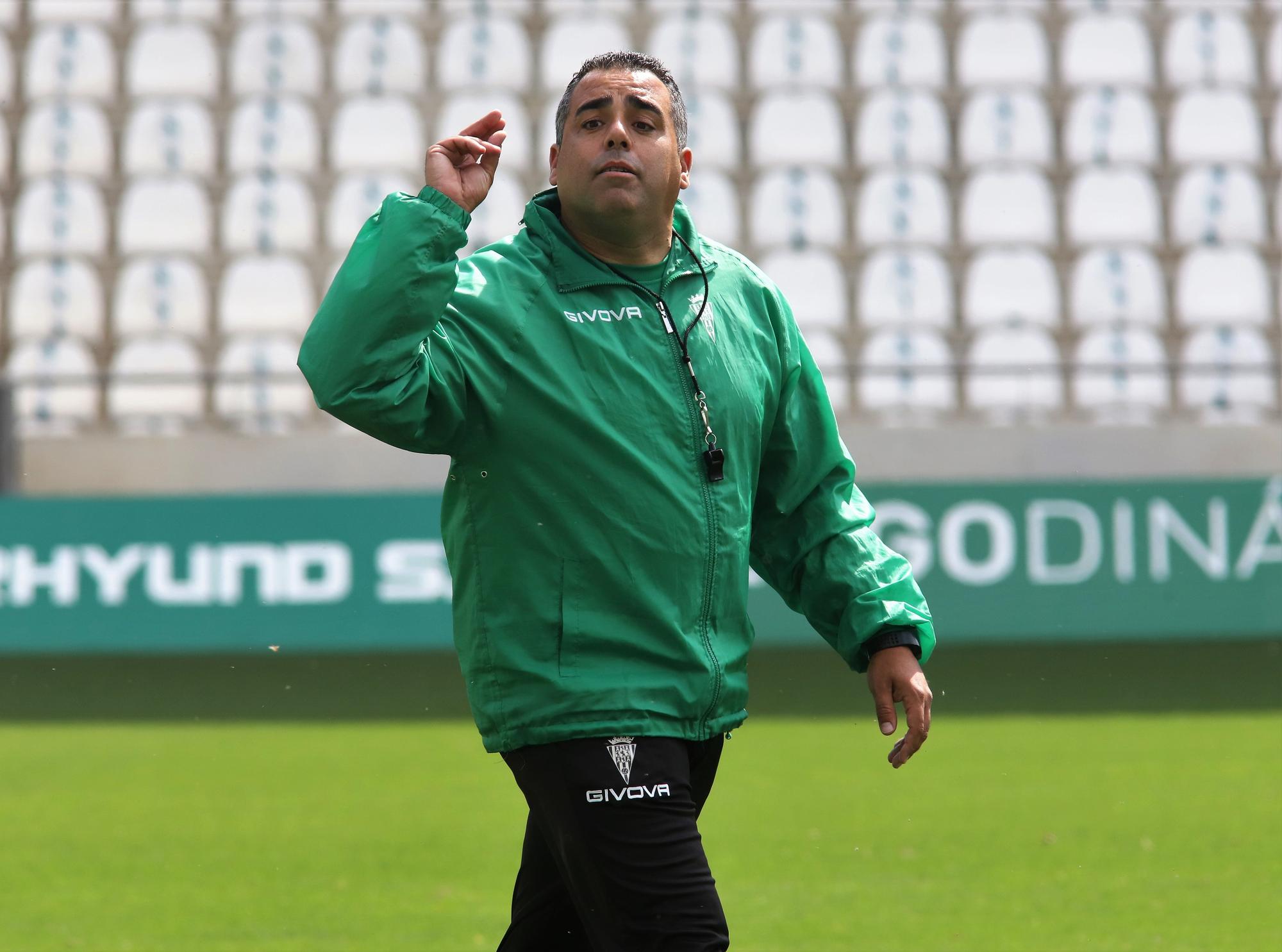 Primer entrenamiento de Germán Crespo como entrenador del Córdoba CF