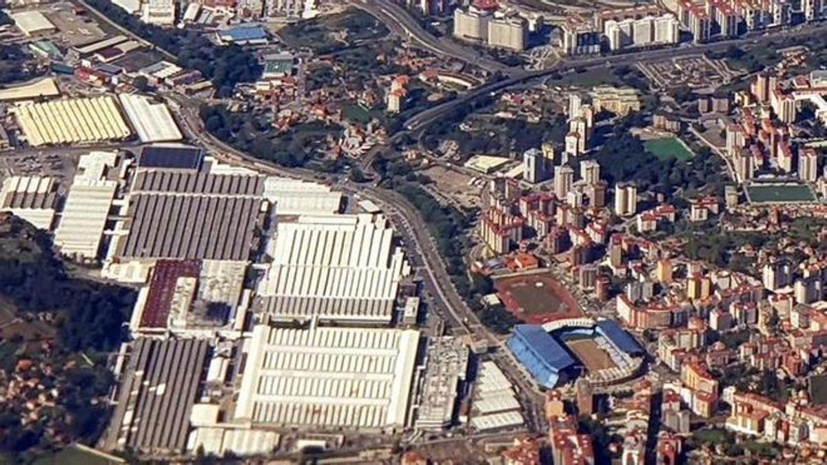 Vista aérea de la planta de Balaídos del grupo Stellantis.