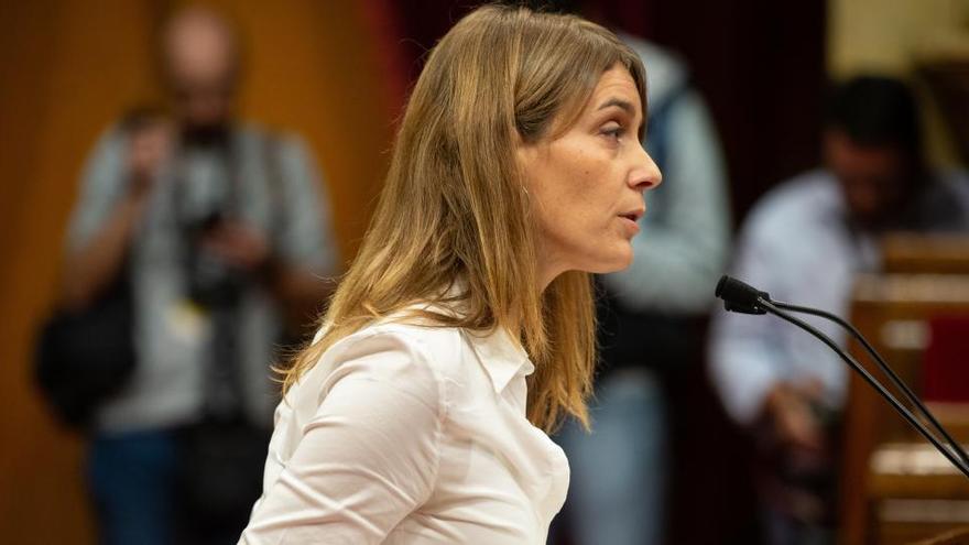 Jéssica Albiach, durant una intervenció en el Parlament de Catalunya