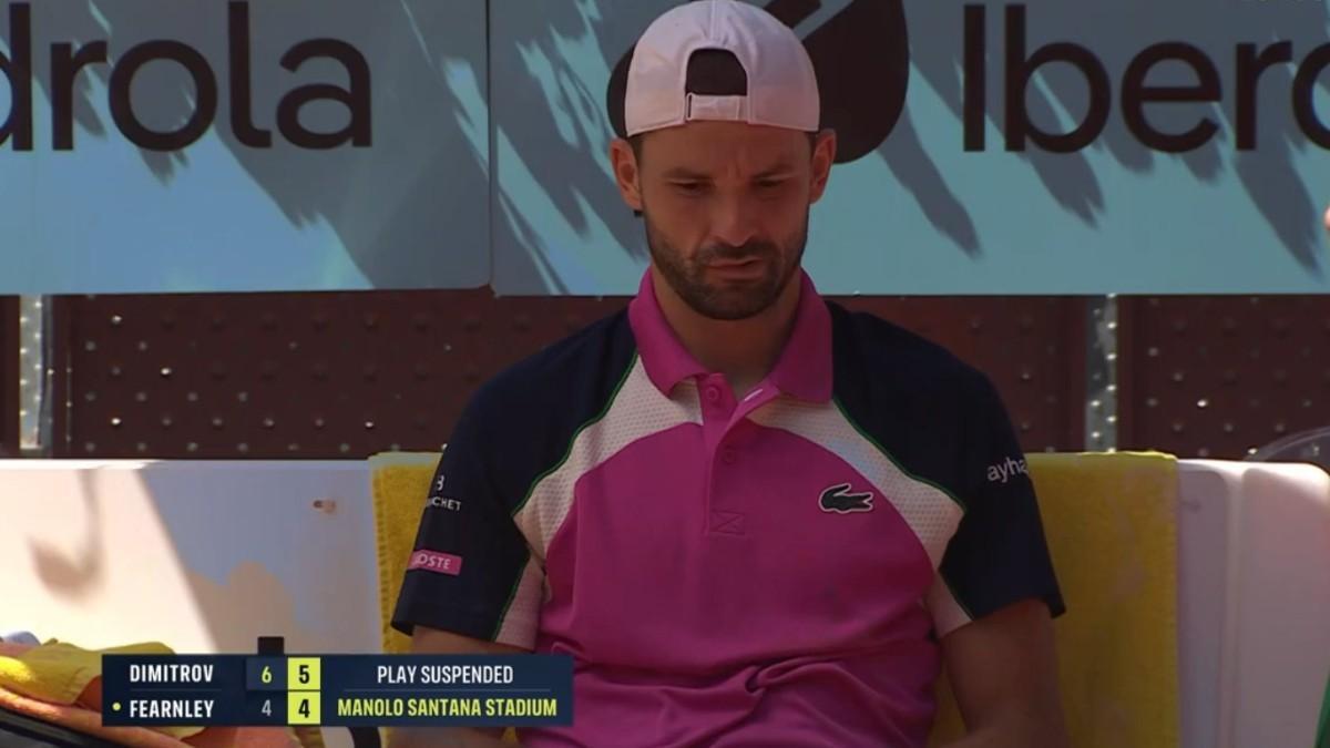 Dimitrov, durante el partido