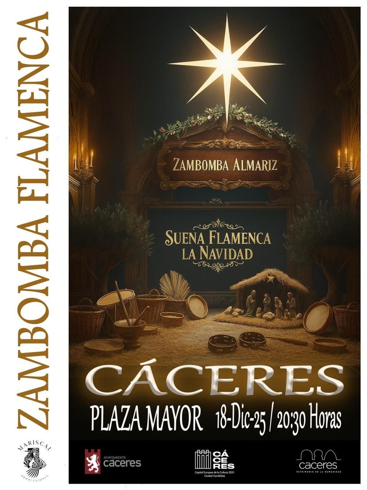 Cartel de la Zambombá flamenca.