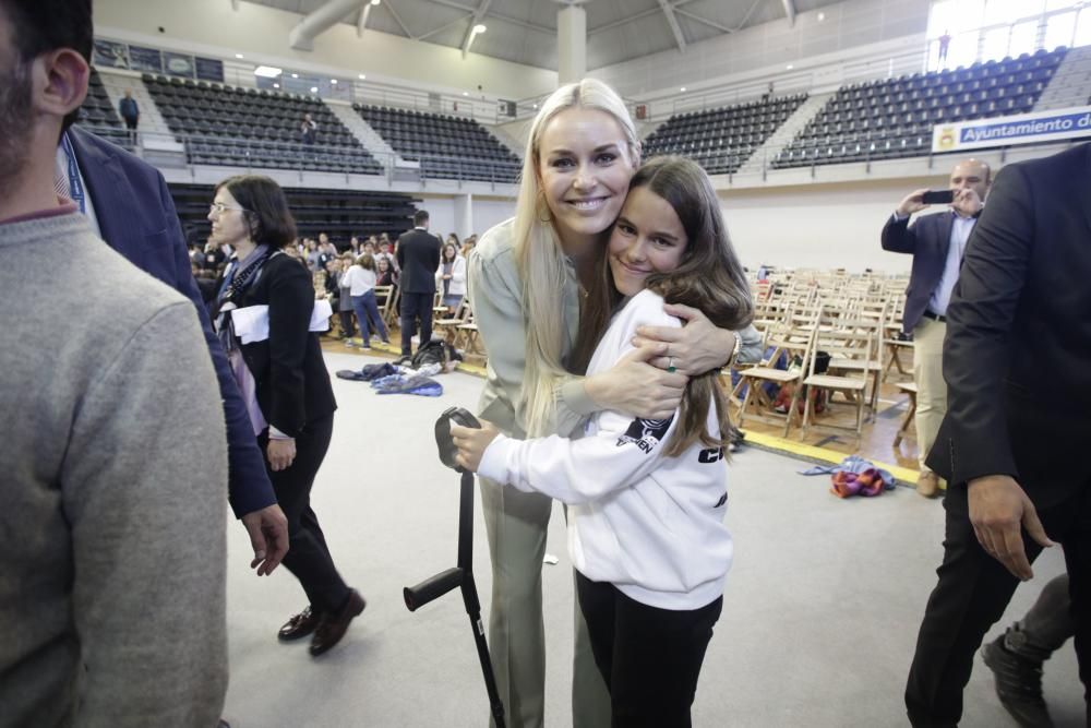 Premios Princesa de Asturias: Encuentro de Lindsey Vonn con estudiantes en Avilés