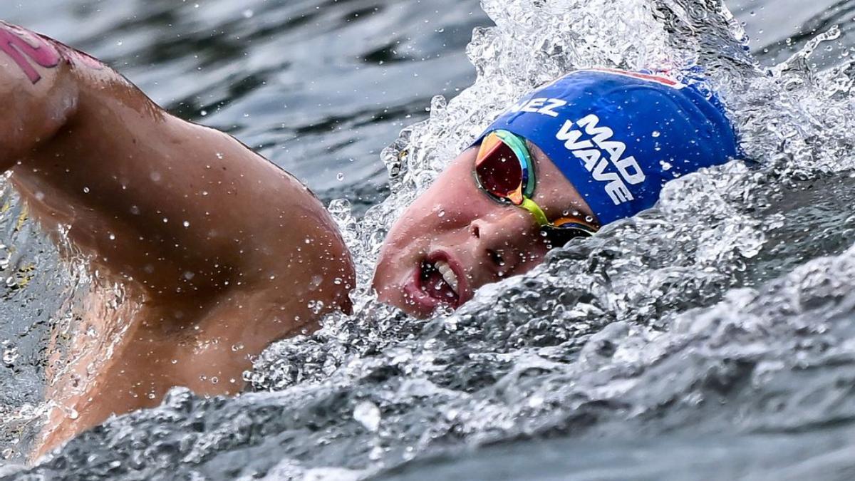 Ángela Martínez, en plena competición