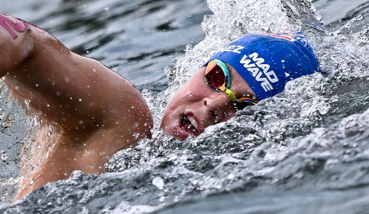 Ángela Martínez, en plena competición