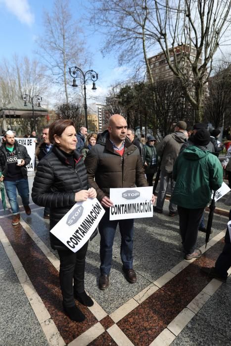 Manifestación en las calles de Gijón contra la contaminación en Asturias