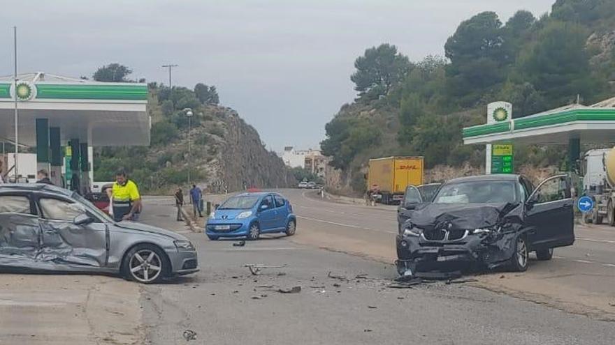 Imagen del accidente sucedido esta mañana en Benicàssim