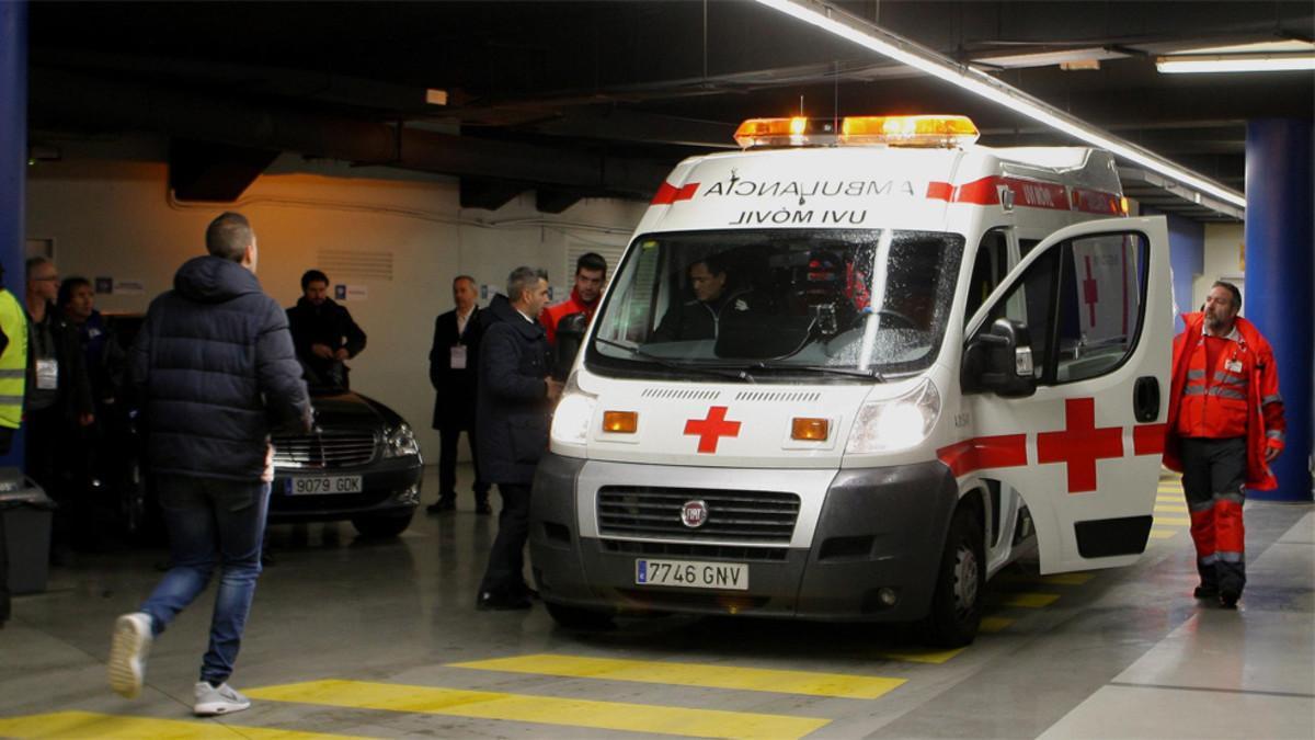 Esta es la ambulancia con la que Aleix ha sido trasladado al hospital