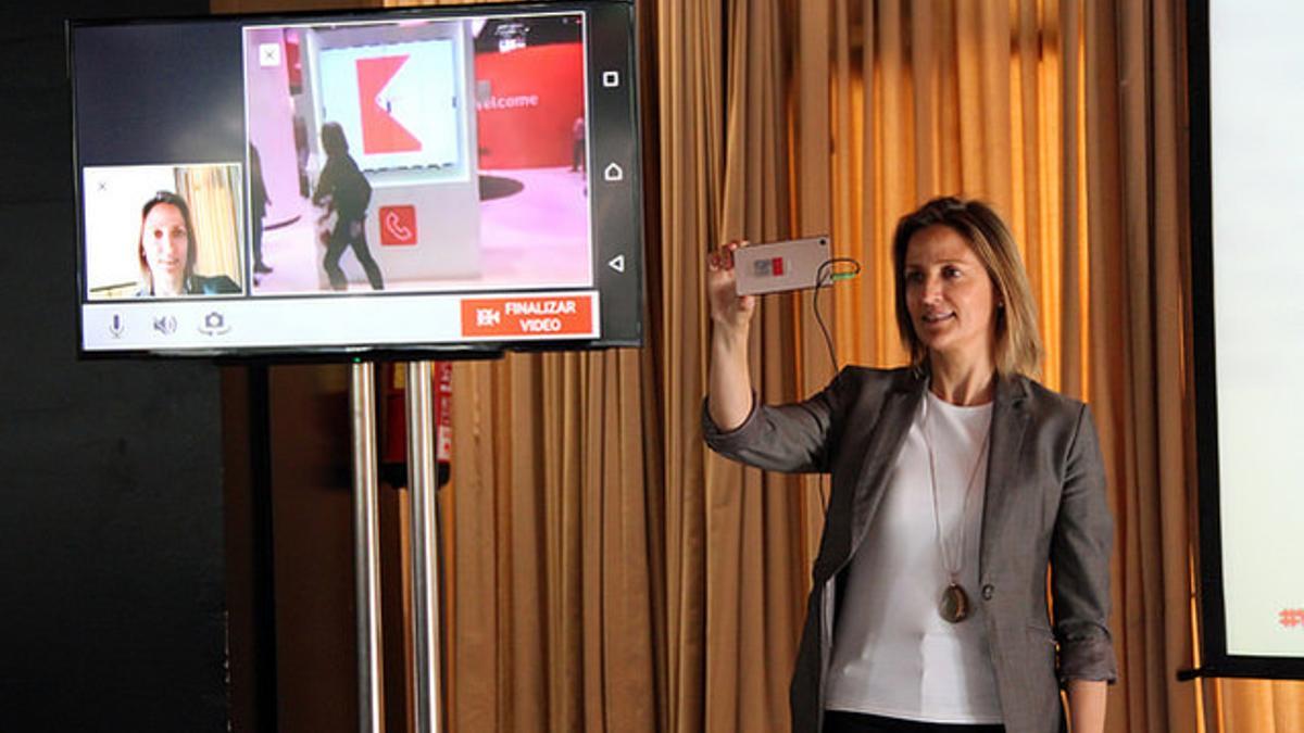 Presentación del nuevo servicio de Vodafone en el Mobile World Congress del pasado febrero.