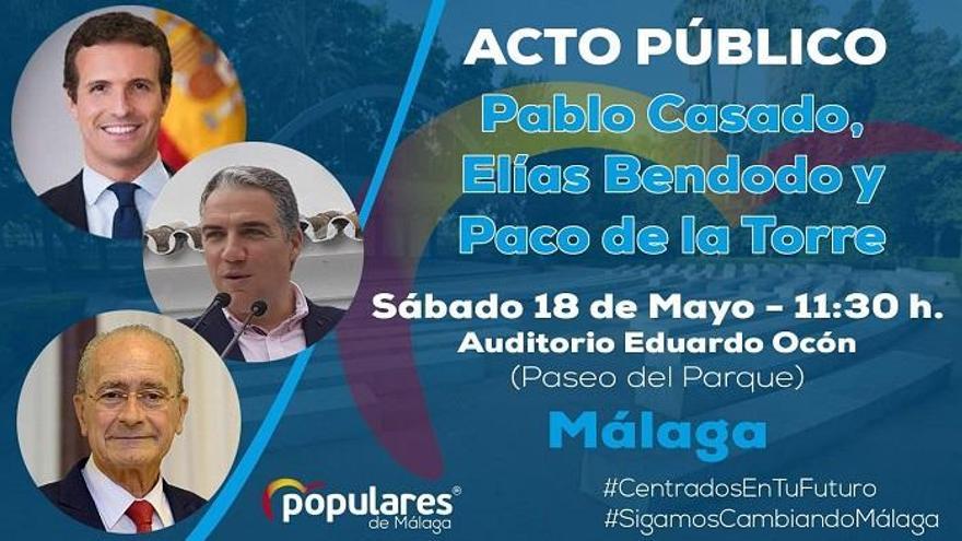 El cartel creado para anunciar el acto del sábado.