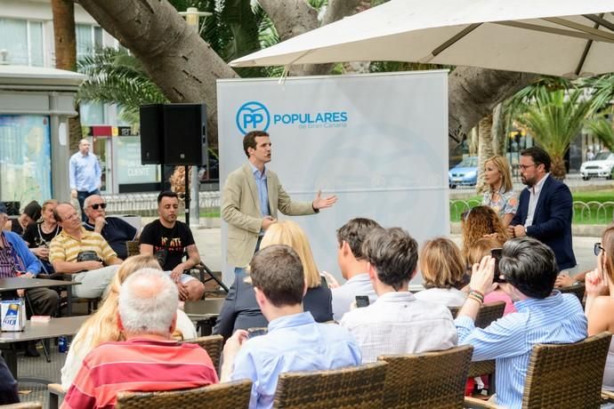 Pablo Casado (PP) hace campaña en Canarias