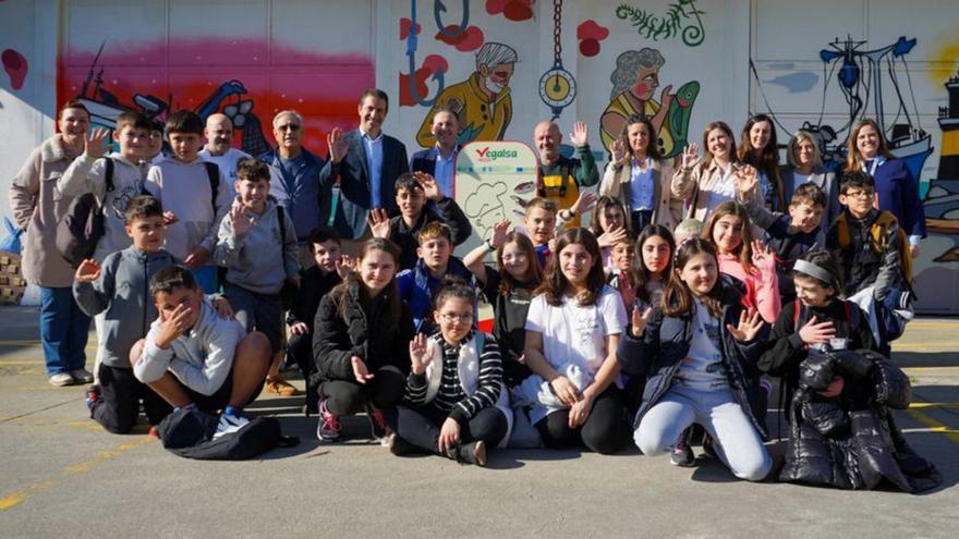 Arranque de los talleres de Vegalsa-Eroski, ayer en Burela.