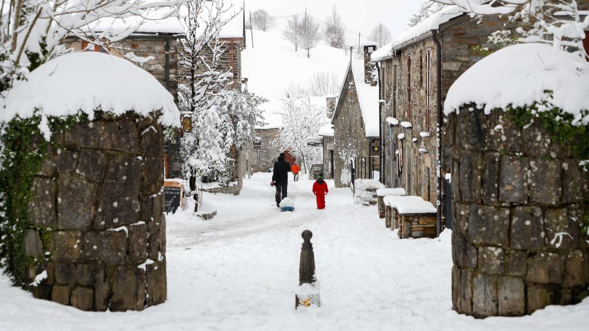 La cota de nieve se sitúa este viernes en Galicia en los 500 metros