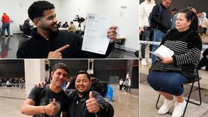 "He dormit a terra": milers de persones fan cua a L'Hospitalet per obtenir la documentació per regularitzar-se