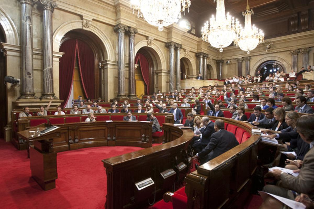 Sesión plenaria del Parlament de Catalunya de este miércoles.