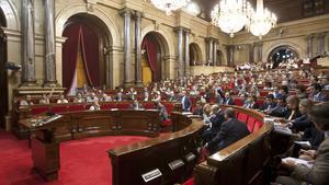 Sesión plenaria del Parlament de Catalunya de este miércoles.