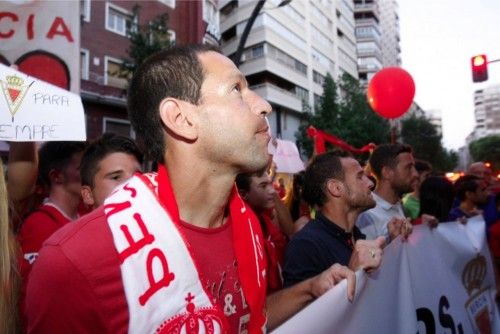 Manifestación en apoyo al Real Murcia