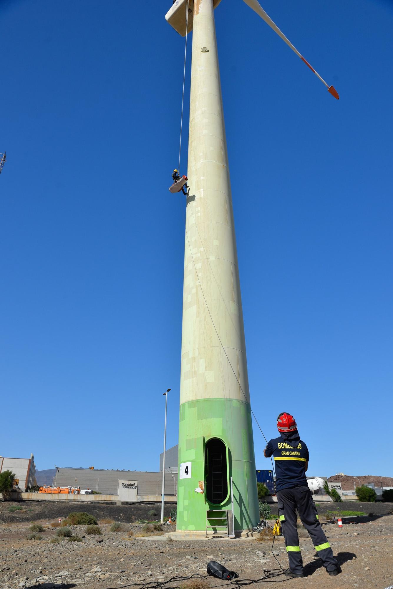 Formación en técnicas de rescate en aerogeneradores del Consorcio de Emergencias