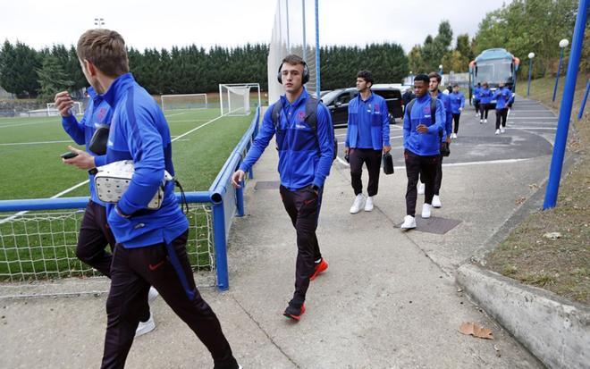 Entrenamiento del FC Barcelona en la Ciudad Deportiva del Alavés.