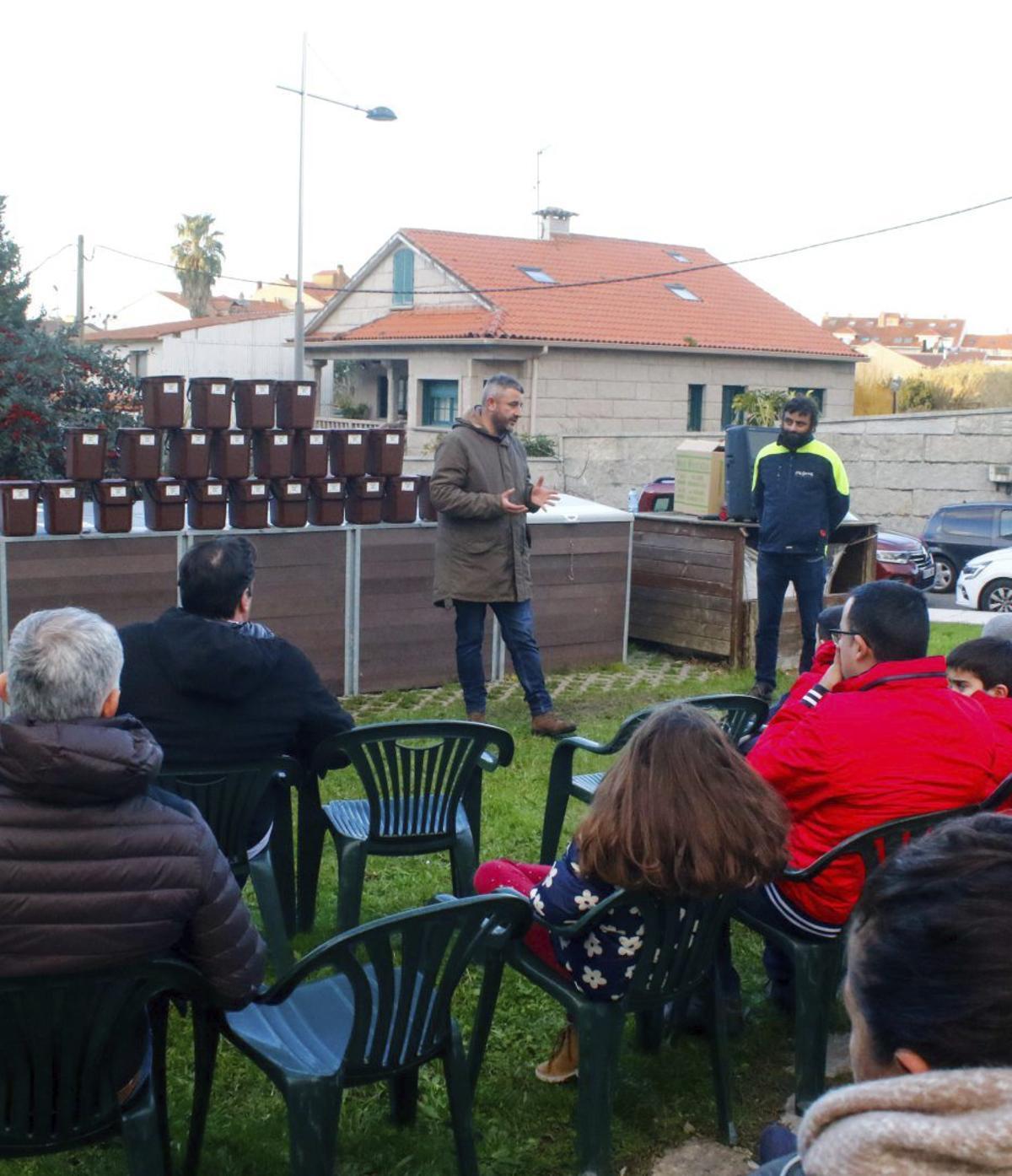 Uno de los composteros comunitarios de Cambados. | IÑAKI ABELLA