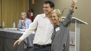 Andrés Herzog y Rosa Díez, durante el Consejo Político de UPyD, en 2015.